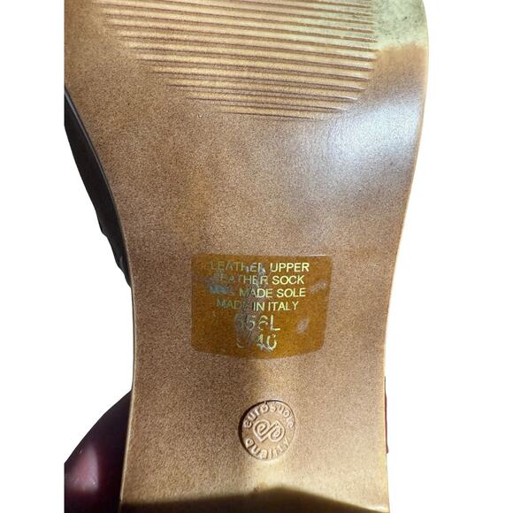 Mila Paoli Made in Italy Women’s 9 / EU 40 Tan Suede Leather Block Heel Slides - Picture 4 of 5